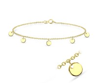 Gold Plated Silver Anklet ANK-593-GP